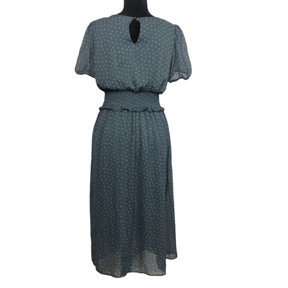 Wild Fable Elastic Waist Blue Print Prairie Dress size Small - Picture 12 of 12